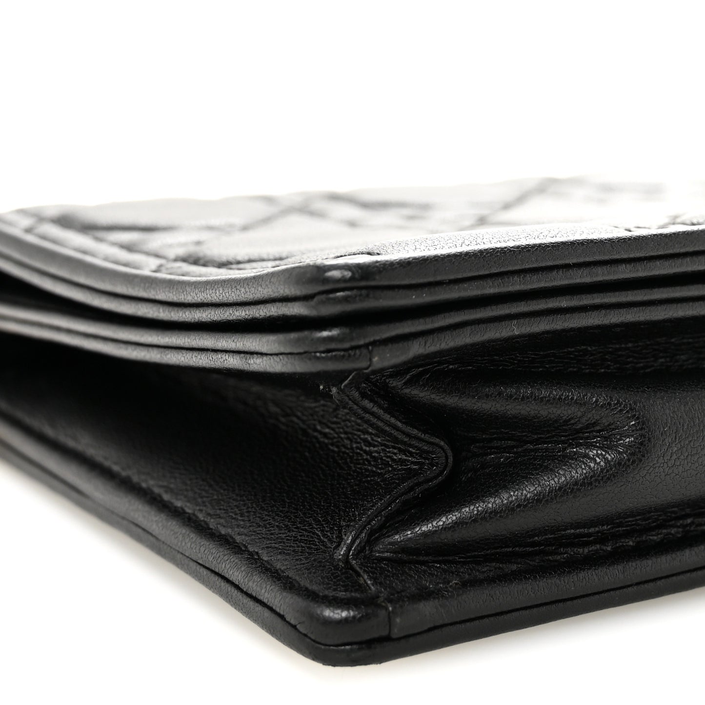 Lambskin Cannage Lady Dior Pouch Black