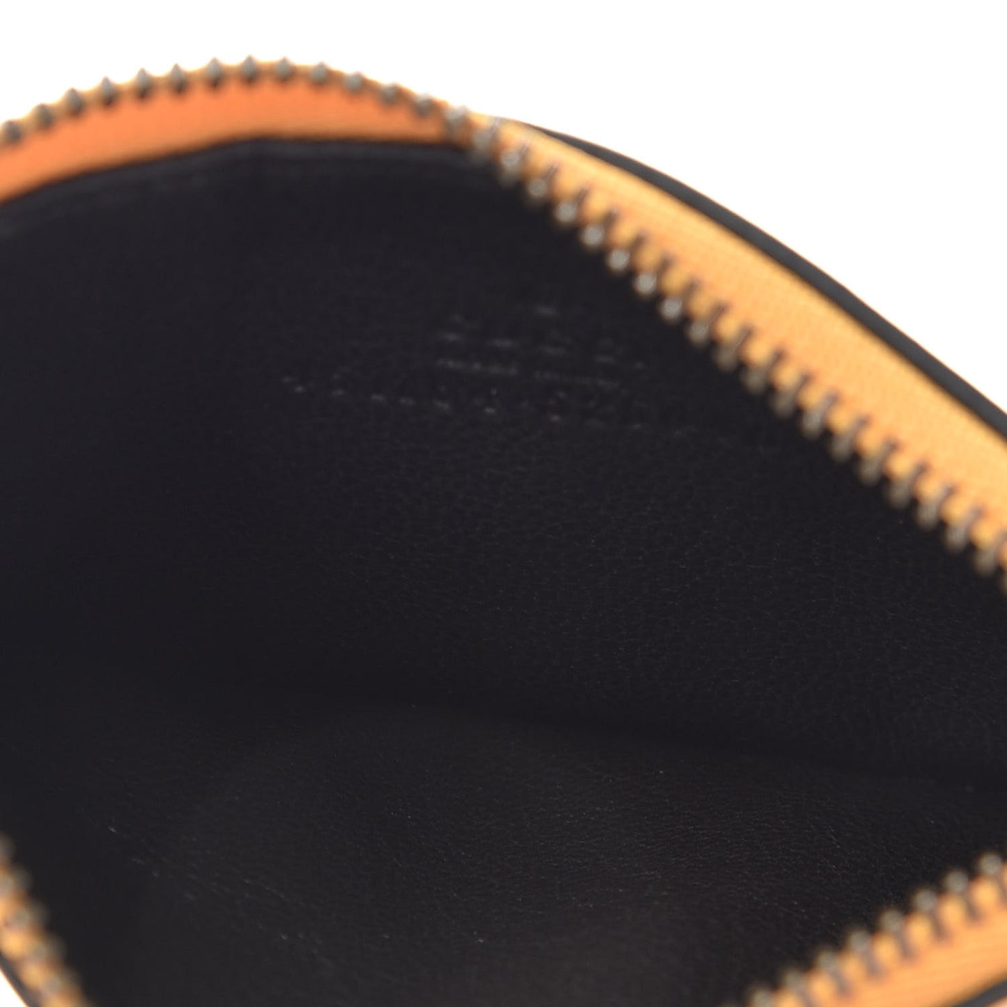 Calfskin Bee Embossed Coin Case Card Holder Yellow