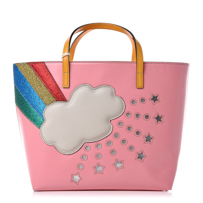 Gucci Calfskin Childrens Rainbow Tote Lotus Pink Crop Multicolor 1 of 10