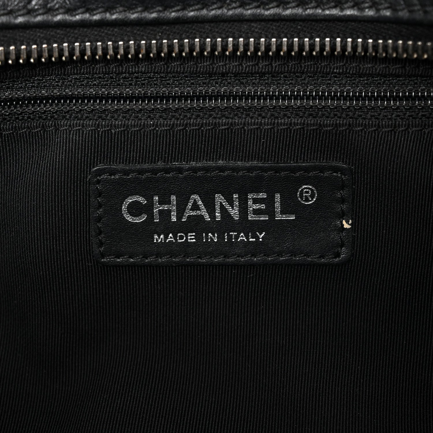 Chanel Calfskin Chevron CC All Day Long Boston Black 6 of 10