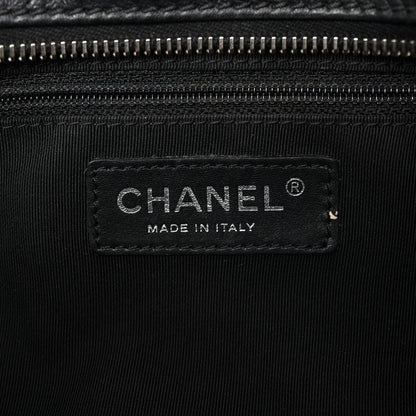Chanel Calfskin Chevron CC All Day Long Boston Black 6 of 10
