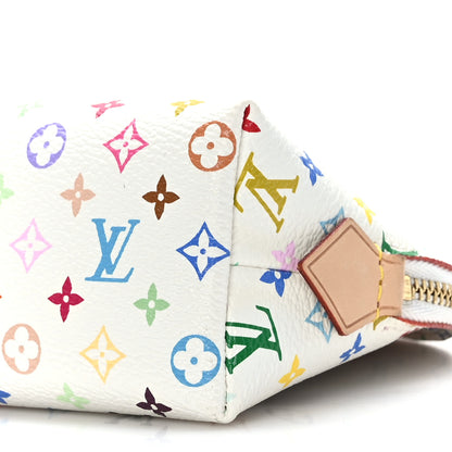 Louis Vuitton Monogram Multicolor Cosmetic Pouch White Litchi 8 of 8