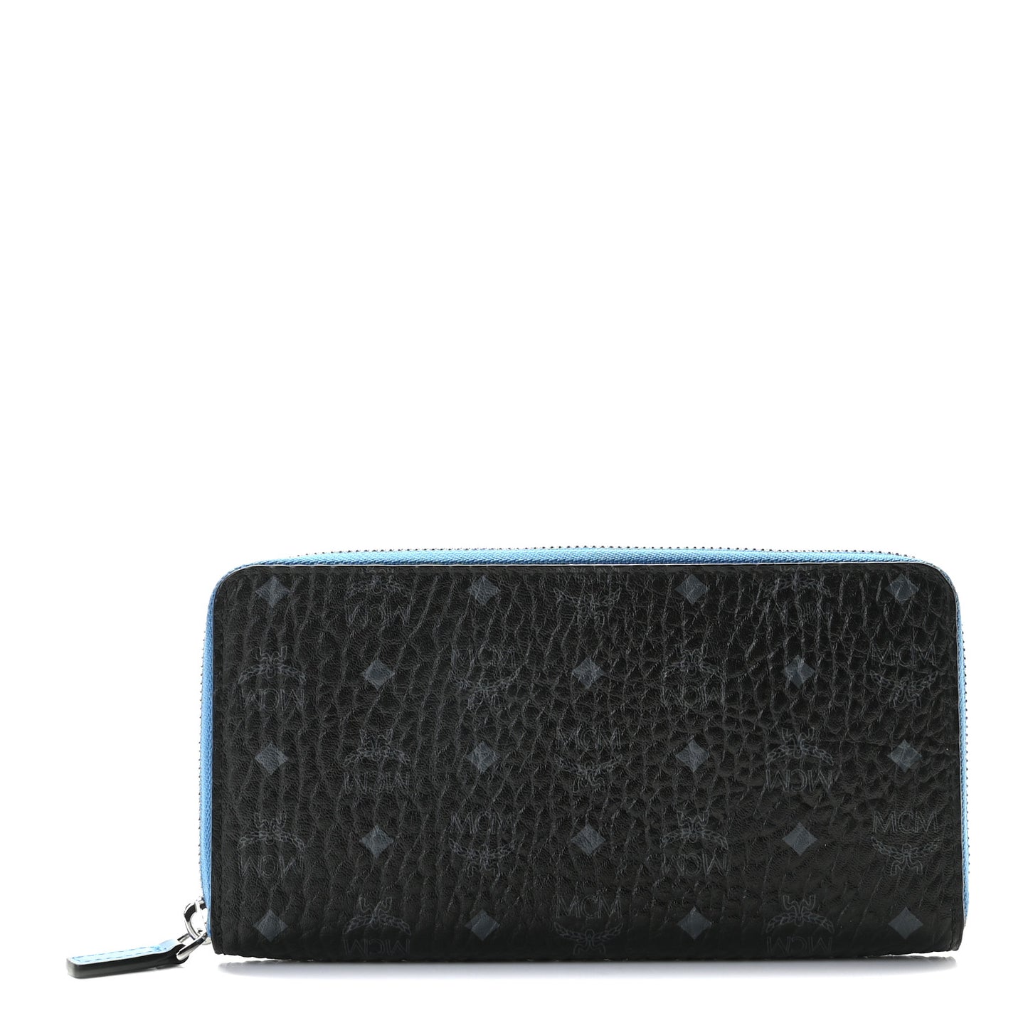 Visetos Large Zip Around Wallet Black Blue