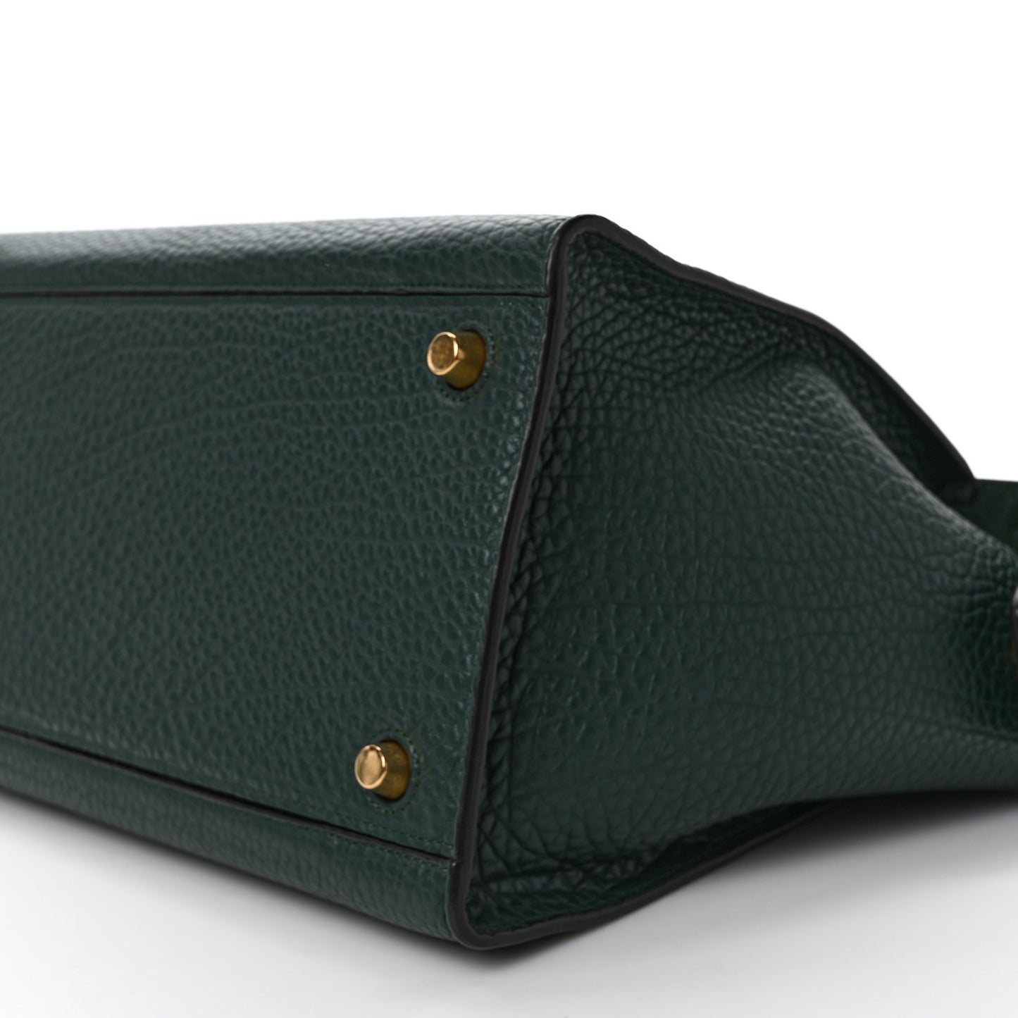 Bullhide Calfskin Small Ring Bag Dark Green