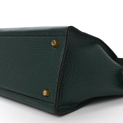 Celine Bullhide Calfskin Small Ring Bag Dark Green 9 of 9