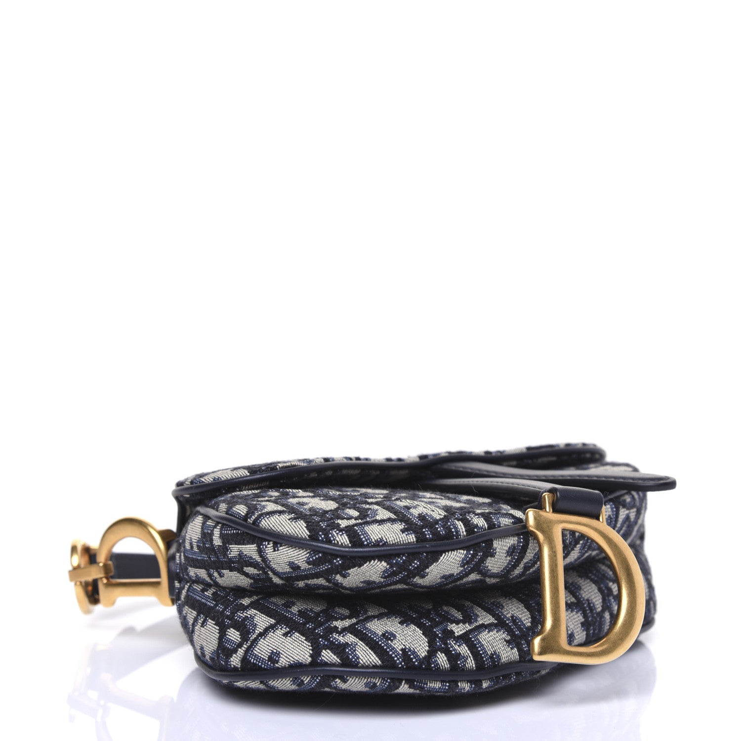 Christian Dior Oblique Mini Saddle Bag Blue 4 of 14