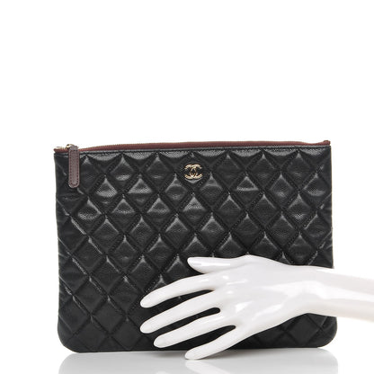 Chanel Caviar Quilted Medium Cosmetic Case Black 2 of 8