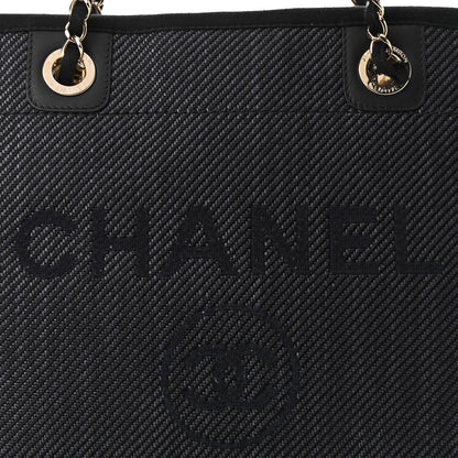 Chanel Mixed Fibers Small Deauville Tote Black 8 of 14