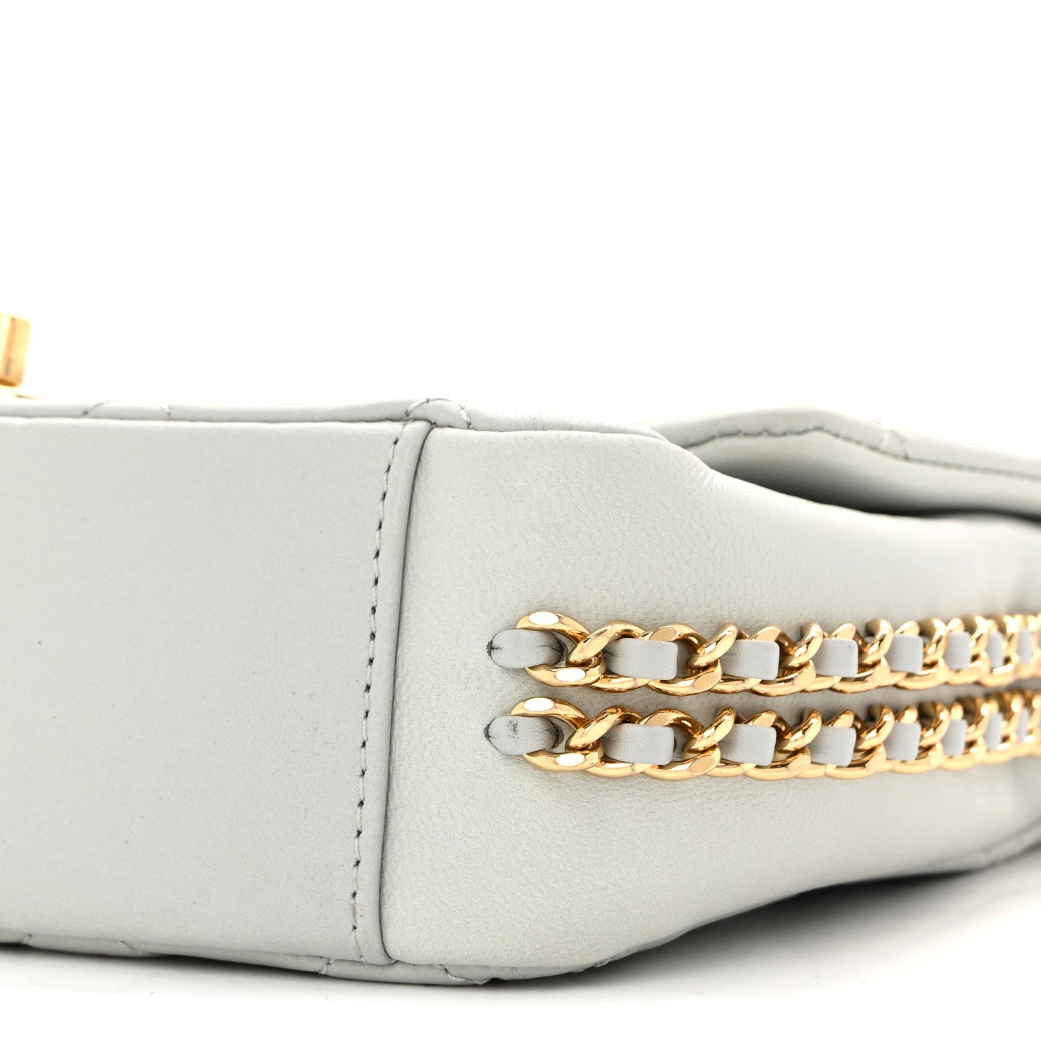 Chanel Lambskin Quilted Mini CC You Flap Light Grey 10 of 14