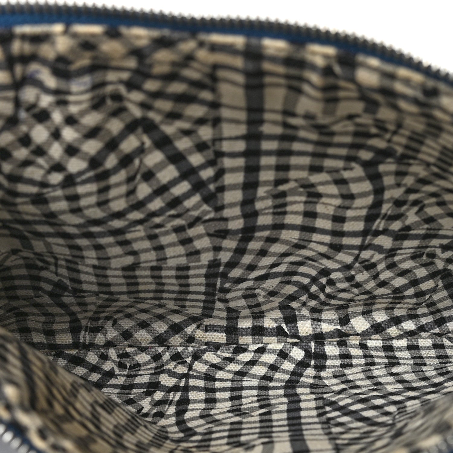 MCM Visetos Large Anya Top Zip Shopper Tote Munich Blue 6 of 9
