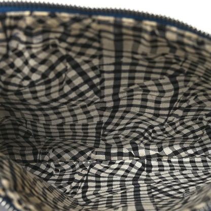 MCM Visetos Large Anya Top Zip Shopper Tote Munich Blue 6 of 9