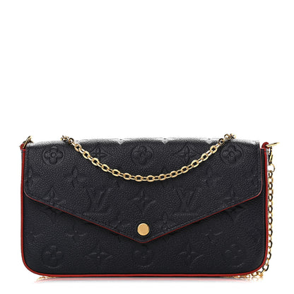 Louis Vuitton Empreinte Pochette Felicie Chain Wallet Marine Rouge 1 of 9