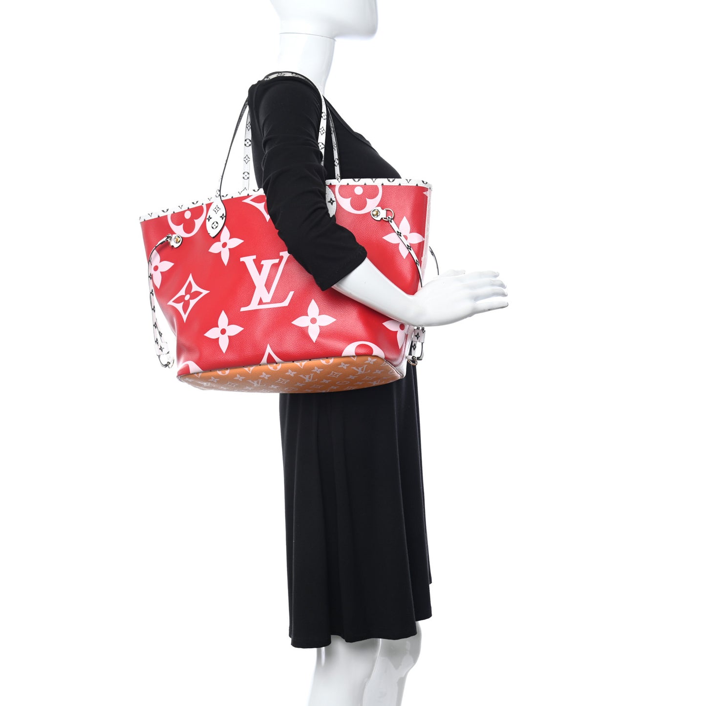 Monogram Giant Neverfull MM Rouge