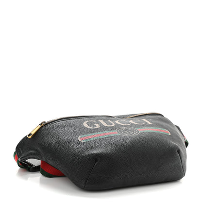 Gucci Grained Calfskin Small Logo Belt Bag Black 4 of 8