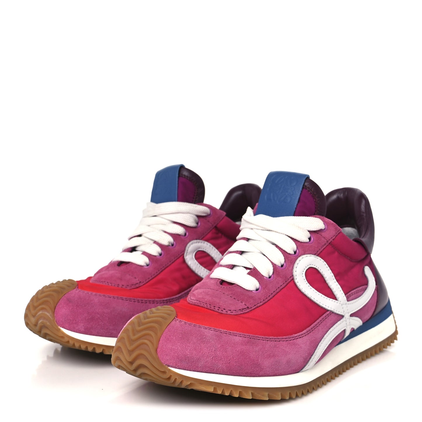 Nylon Suede Flow Runners 2.0 Sneakers 37 Gradient Pink White