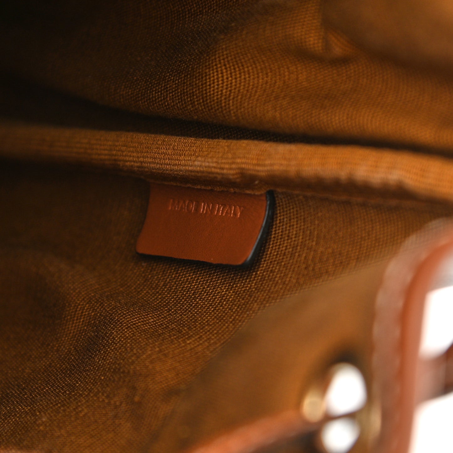 Triomphe Canvas Calfskin Mini Folco Backpack Tan