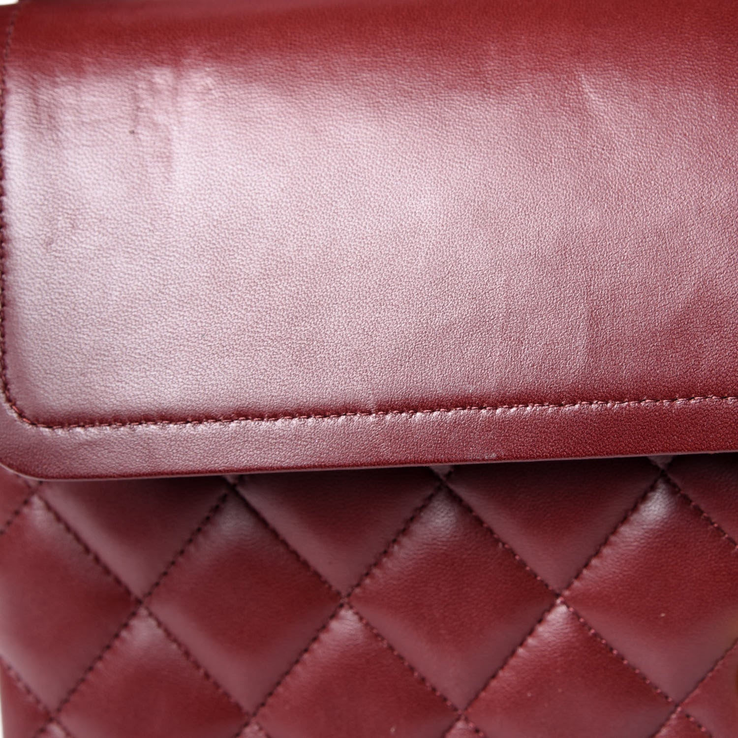 Chanel Lambskin Quilted Jumbo Double Flap Burgundy 8 of 16