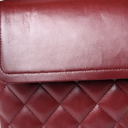 Chanel Lambskin Quilted Jumbo Double Flap Burgundy 8 of 16