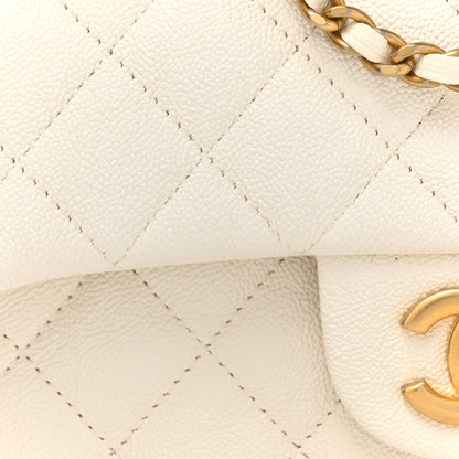 Chanel Caviar Quilted Mini Top Handle Rectangular Flap White 8 of 12
