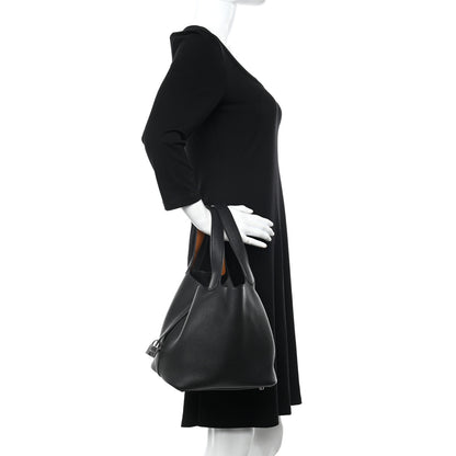 Hermes Taurillon Clemence Picotin Lock 22 MM Black Gold 2 of 10