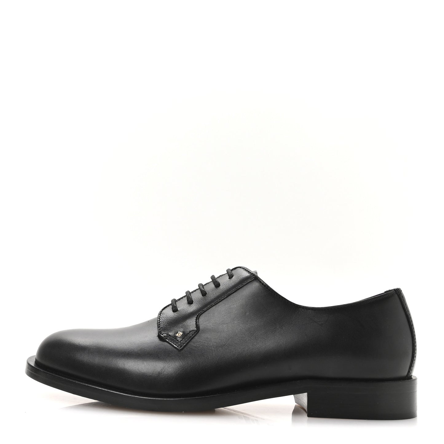 Calfskin Womens Derby Loafers 38.5 Black