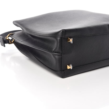 MCM Grained Calfskin Large Milla Hobo Black 9 of 11