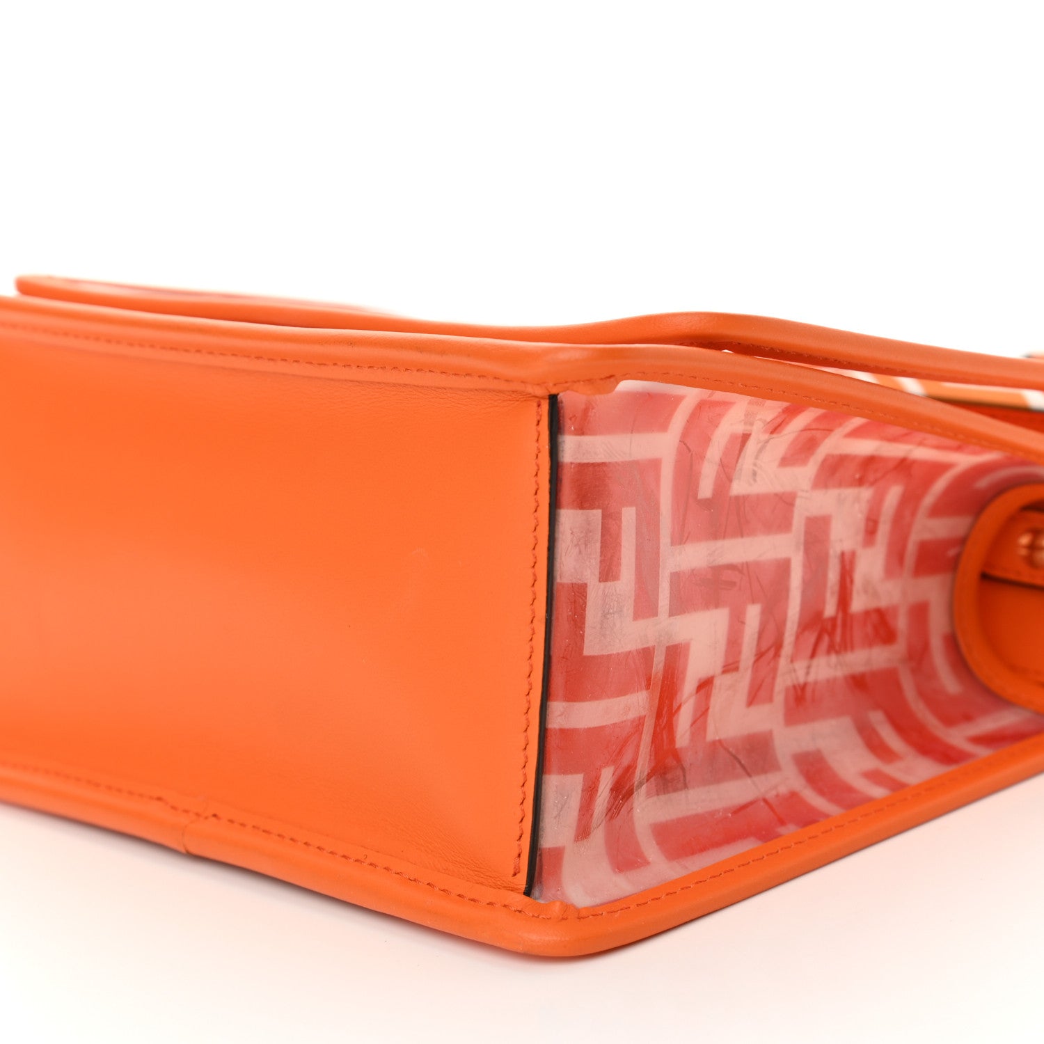 Fendi TPU FF Vitello Century F is Fendi Small Kan I Shoulder Bag Aranciata 9 of 9