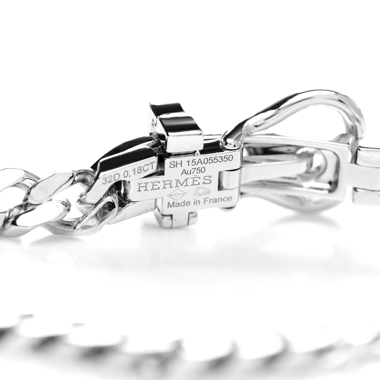 18K White Gold Diamond Boucle Sellier Bracelet SH