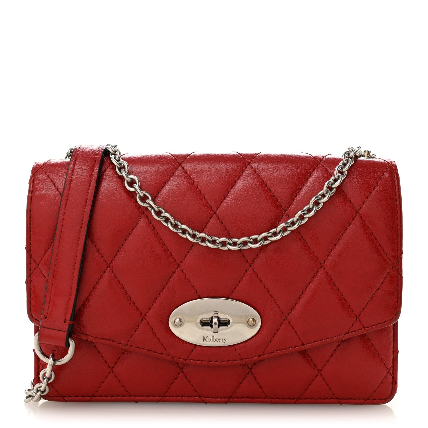 Mulberry Shiny Buffalo Quilted Darley Shoulder Bag Red 1 of 12