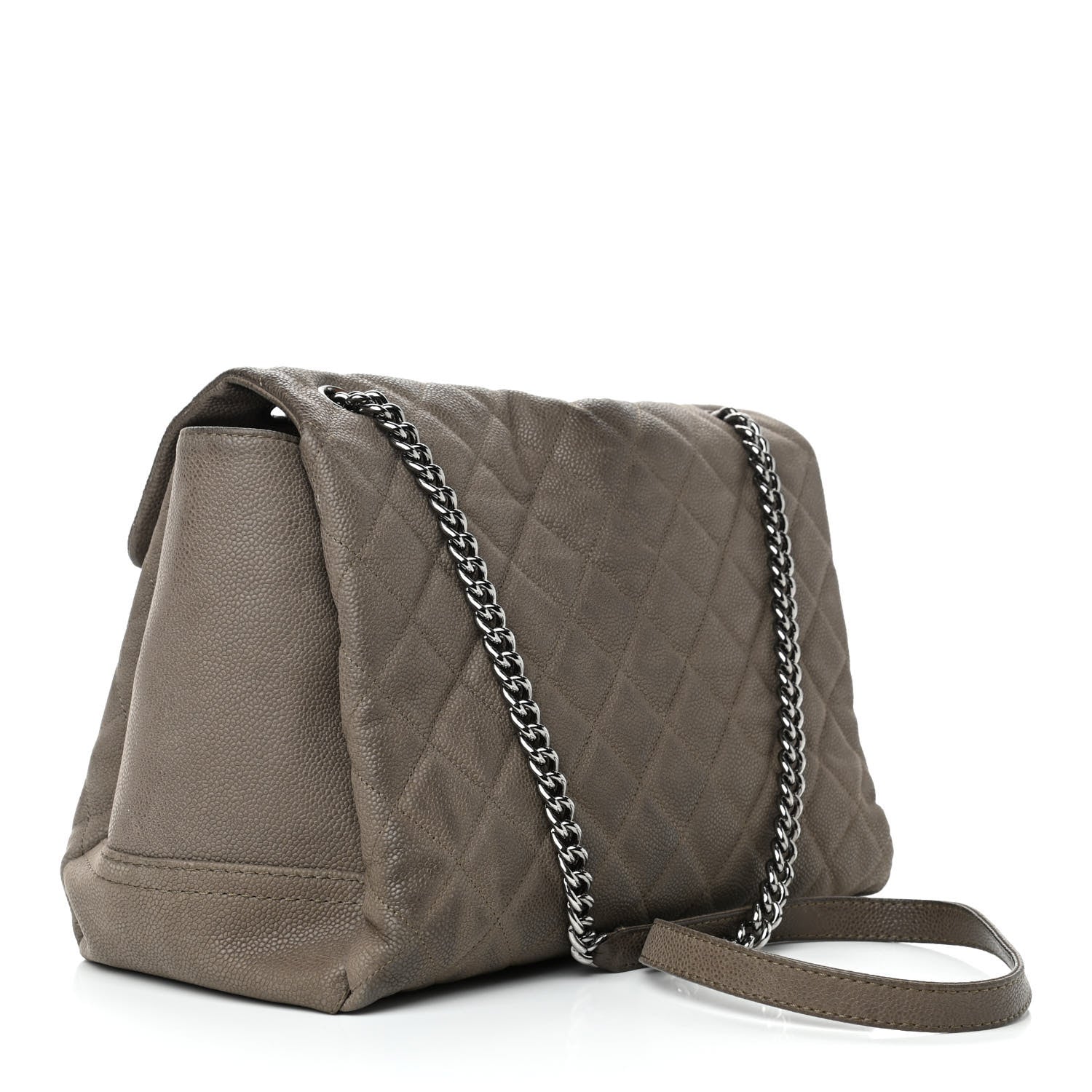 Chanel Iridescent Caviar Medium Lady Pearly Flap Khaki 2 of 18