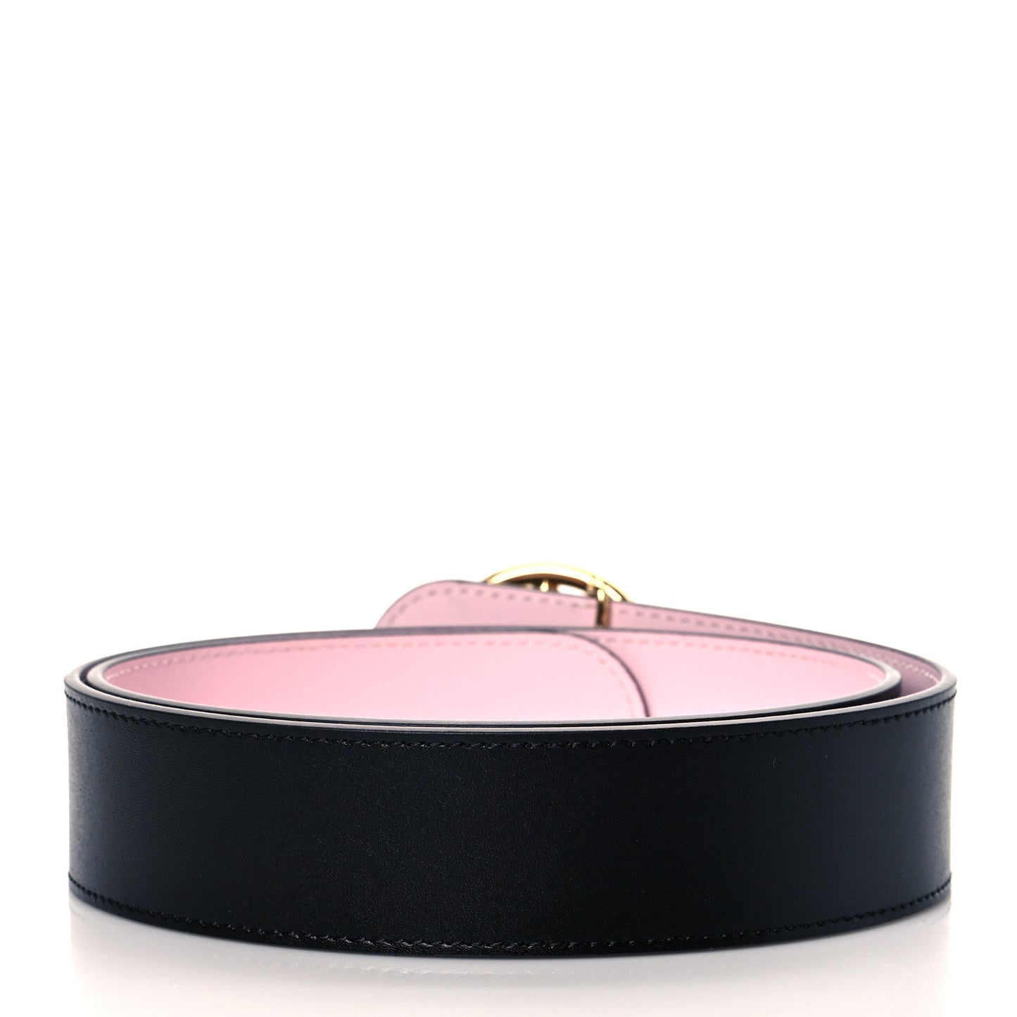 Vitello Liberty F is Fendi Bi-Color Reversible Belt 100 Black Peonia