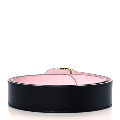 Fendi Vitello Liberty F is Fendi Bi-Color Reversible Belt 100 Black Peonia 3 of 7