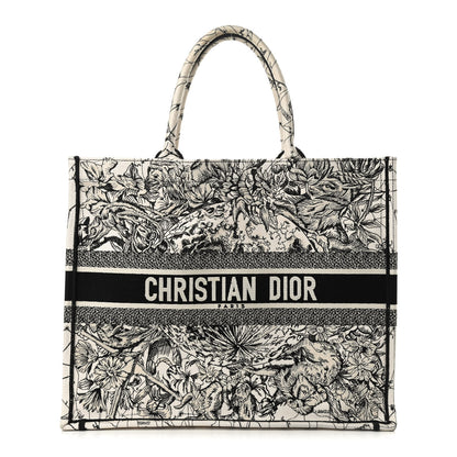 Christian Dior Canvas Embroidered Zodiac Book Tote Latte Multicolor 1 of 9