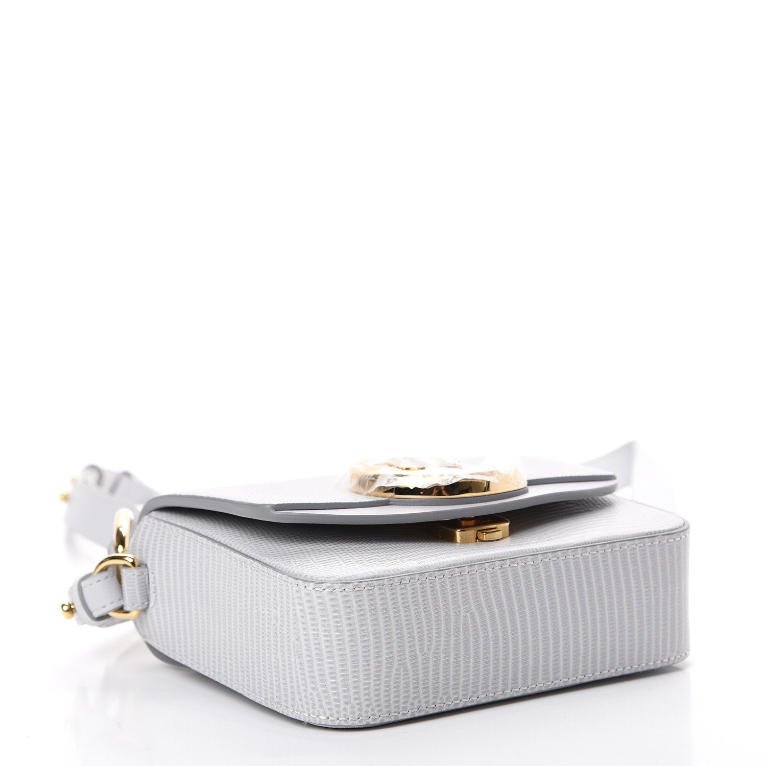 Chloe Calfskin Lizard Embossed Mini C Double Carry Light Cloud 3 of 10