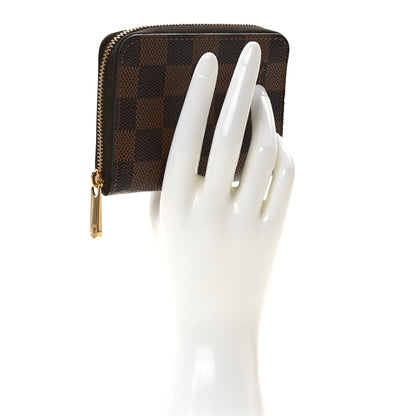 Louis Vuitton Damier Ebene Zippy Coin Purse Rose Ballerine 2 of 8