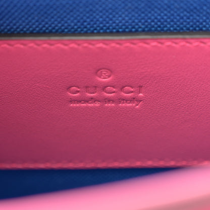 Gucci Calfskin GG Tennis Embossed Mini Tote Bag Modern Fucsia Modern Blue 6 of 10