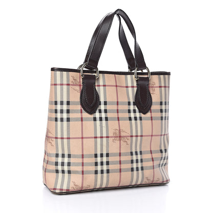 Burberry Haymarket Check Small Onslow Tote Chocolate 3 of 20