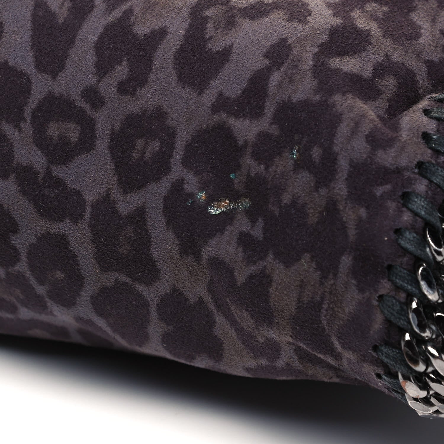 Stella McCartney Shaggy Deer Leopard Print Small Falabella Tote Grey 7 of 10