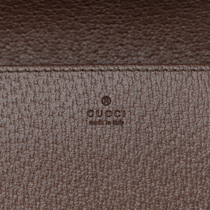 Gucci Monogram Jumbo GG Textured Dollar Calfskin Embroidered Horsebit 1955 Wallet On Chain Camel Ebony New Acero Multicolor 6 of 11