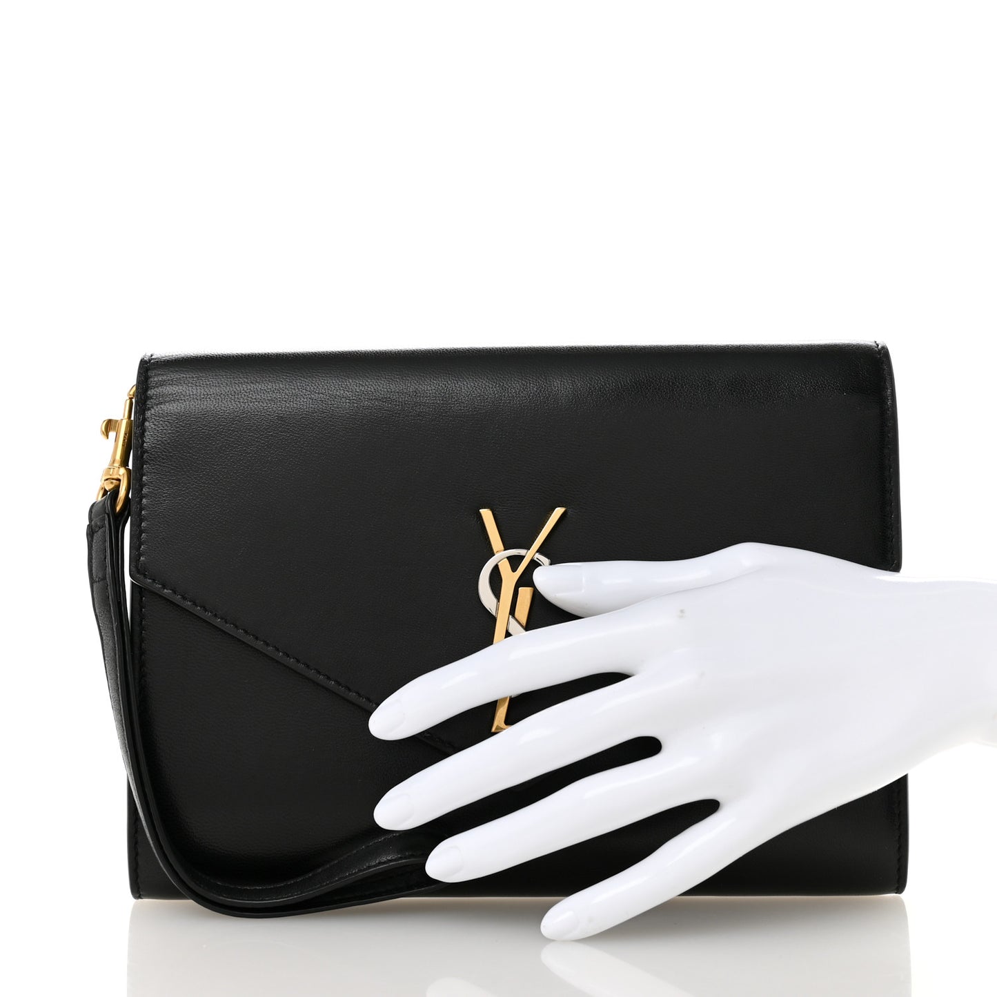 Nappa Monogram Cassandre Flap Pouch Black