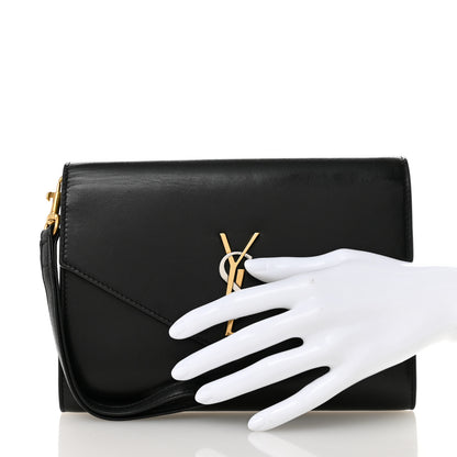 Saint Laurent Nappa Monogram Cassandre Flap Pouch Black 2 of 9