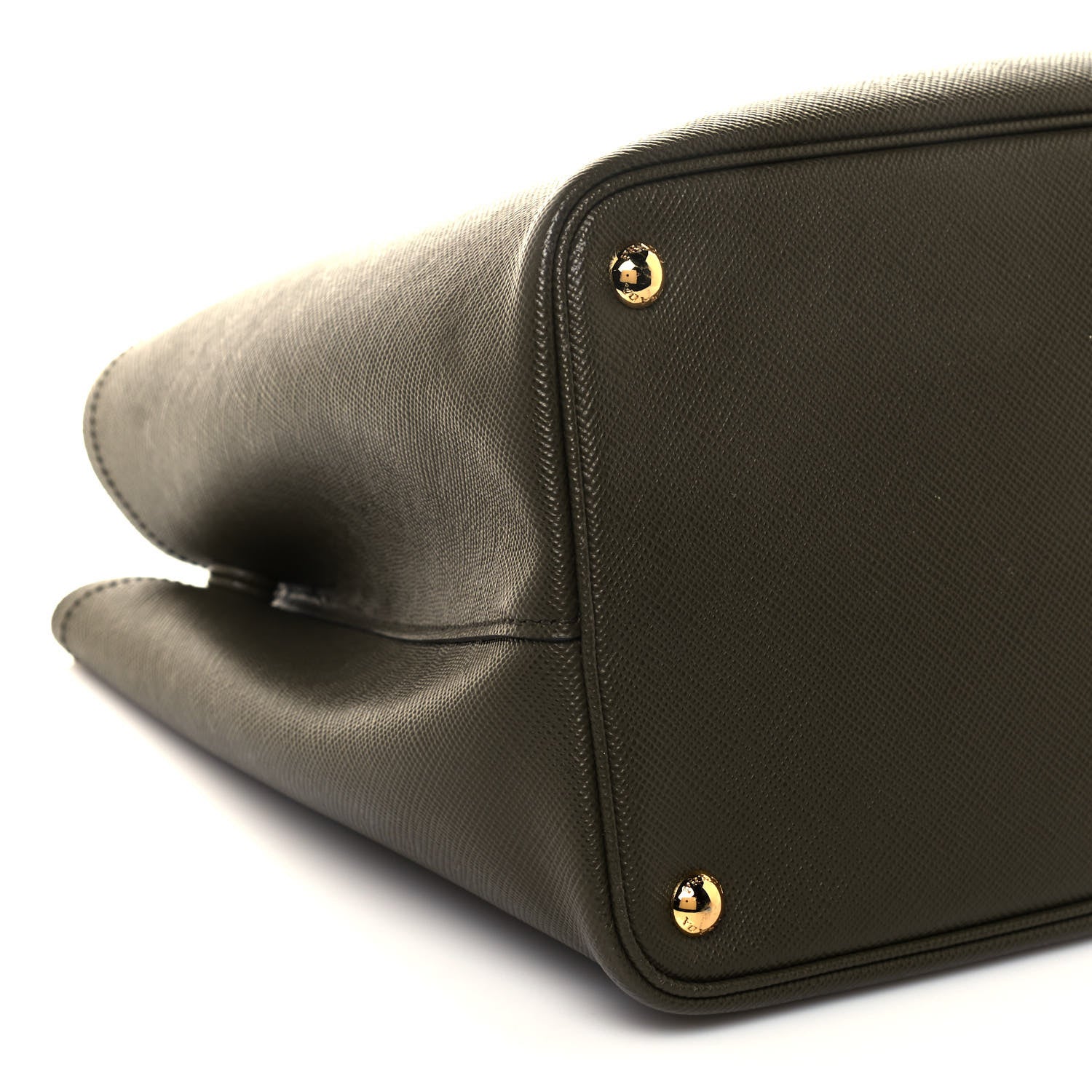 Prada Saffiano Cuir Medium Double Bag Militare 7 of 10