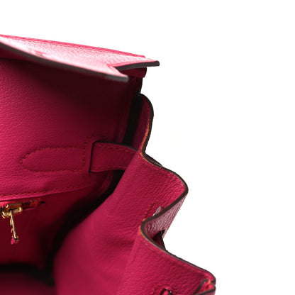 Hermes Chevre Mysore Birkin 30 Rose Shocking 14 of 16