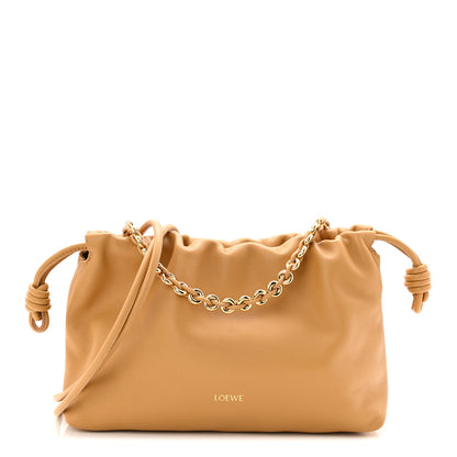 Loewe Mellow Nappa Donut Medium Chain Flamenco Knot Clutch Sahara 1 of 10