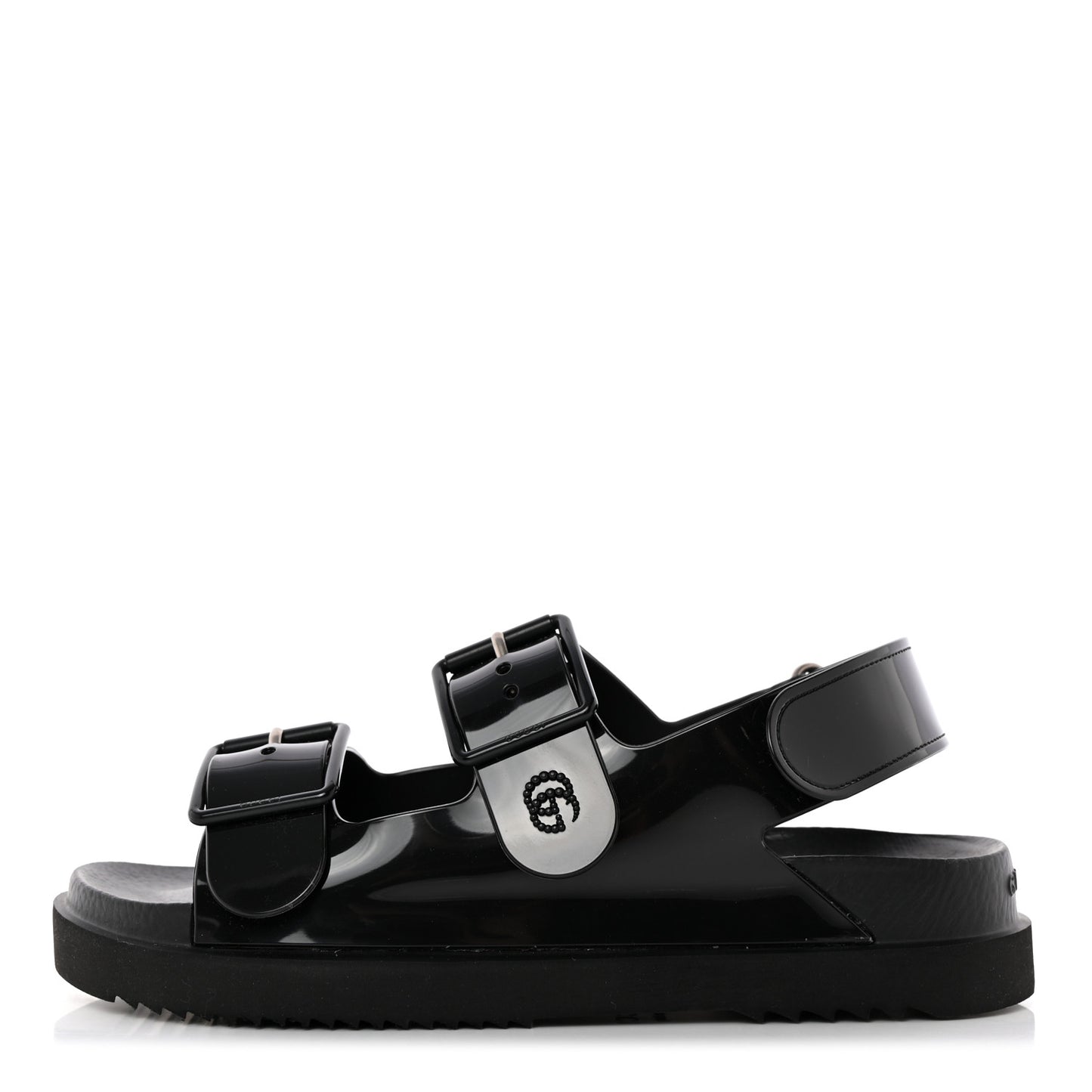 Rubber Mini Double G Womens Isla Dad Sandals 37 Black