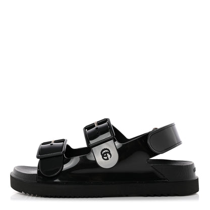 Gucci Rubber Mini Double G Womens Isla Dad Sandals 37 Black 1 of 9
