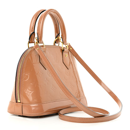 Louis Vuitton Vernis Alma BB Rose Velours 3 of 12