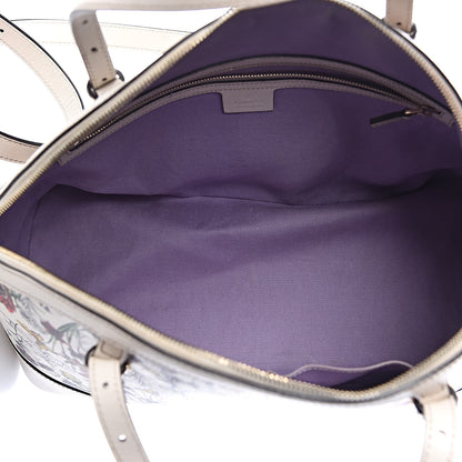 Gucci Canvas Flora Infinity Medium Nice Top Handle Dome Bag White 5 of 13