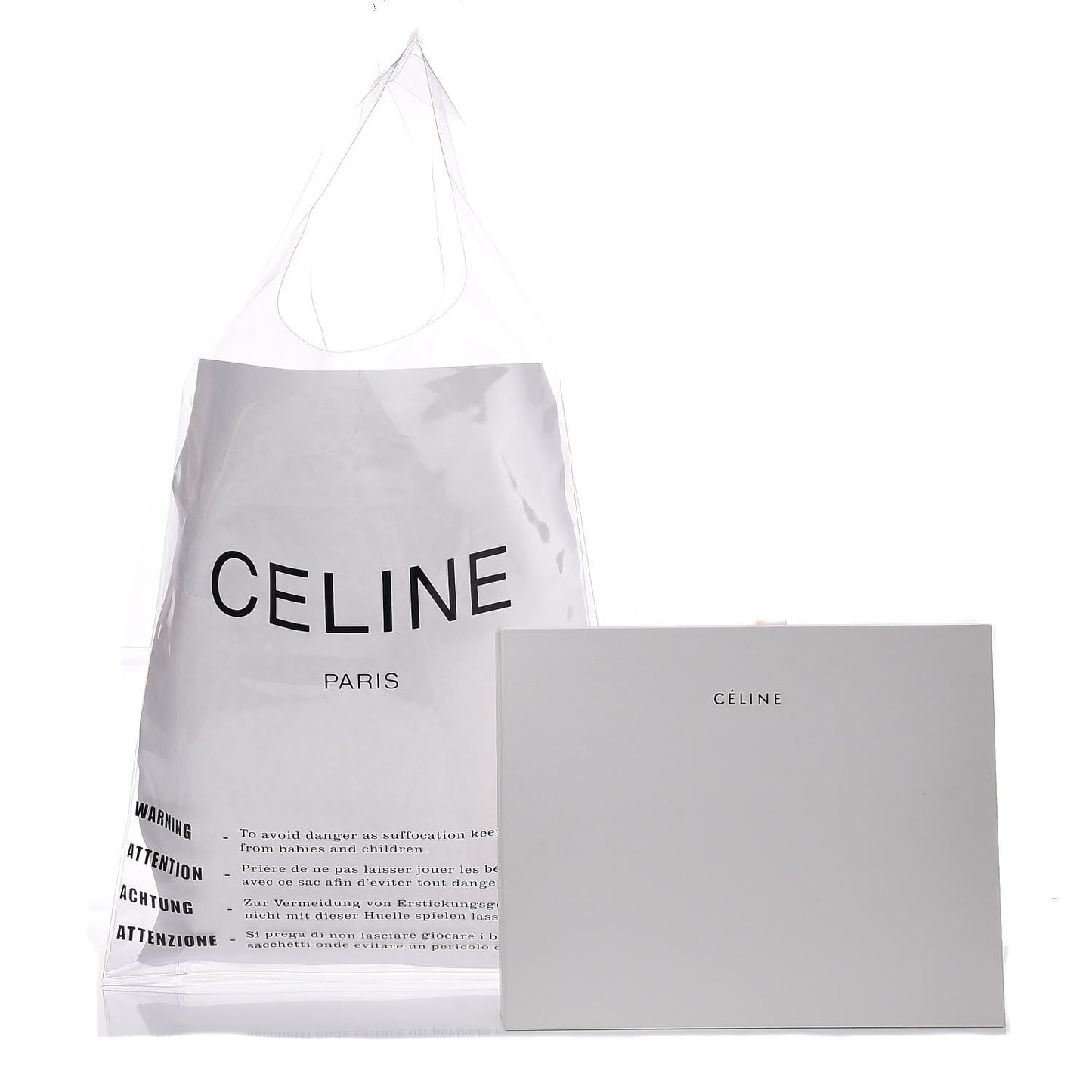 Plastic Bag with Cloudy Lambskin Solo Zip Pouch Clutch Pink