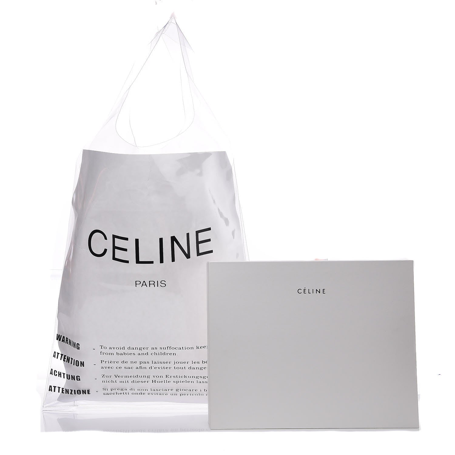 Celine Plastic Bag with Cloudy Lambskin Solo Zip Pouch Clutch Pink 6 of 7